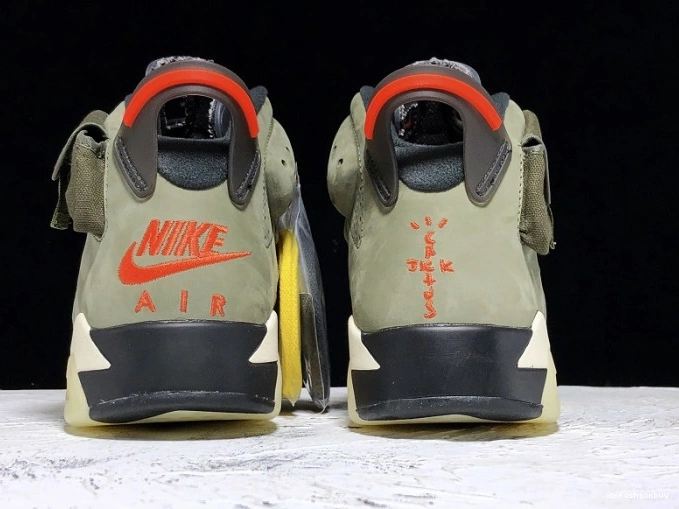 Travis 6 Olive Scott x Medium Jordan Air CN1084-200 0727